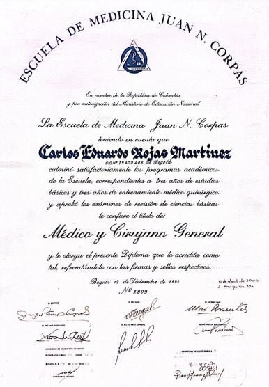 Kyron Clinic Certificate