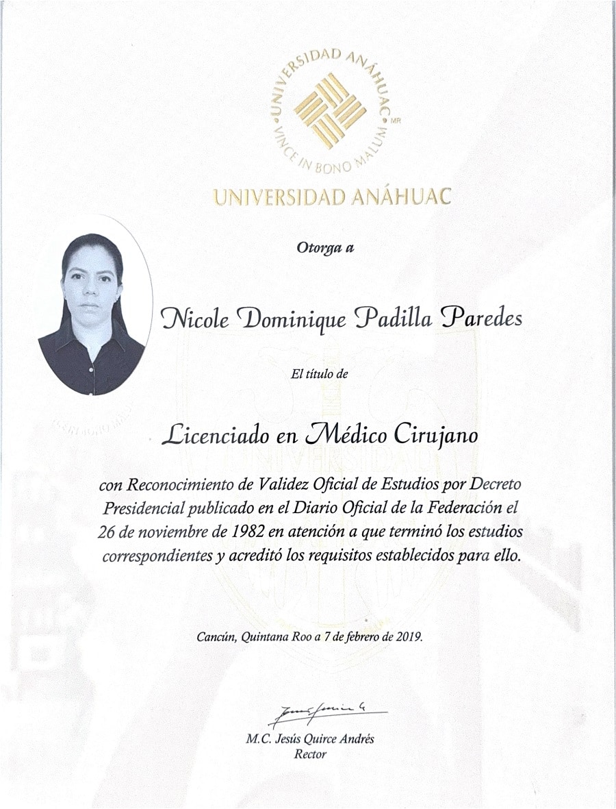 Certificate 1 8 Rejuvstem - Stem Cell Center in Cancun, Mexico