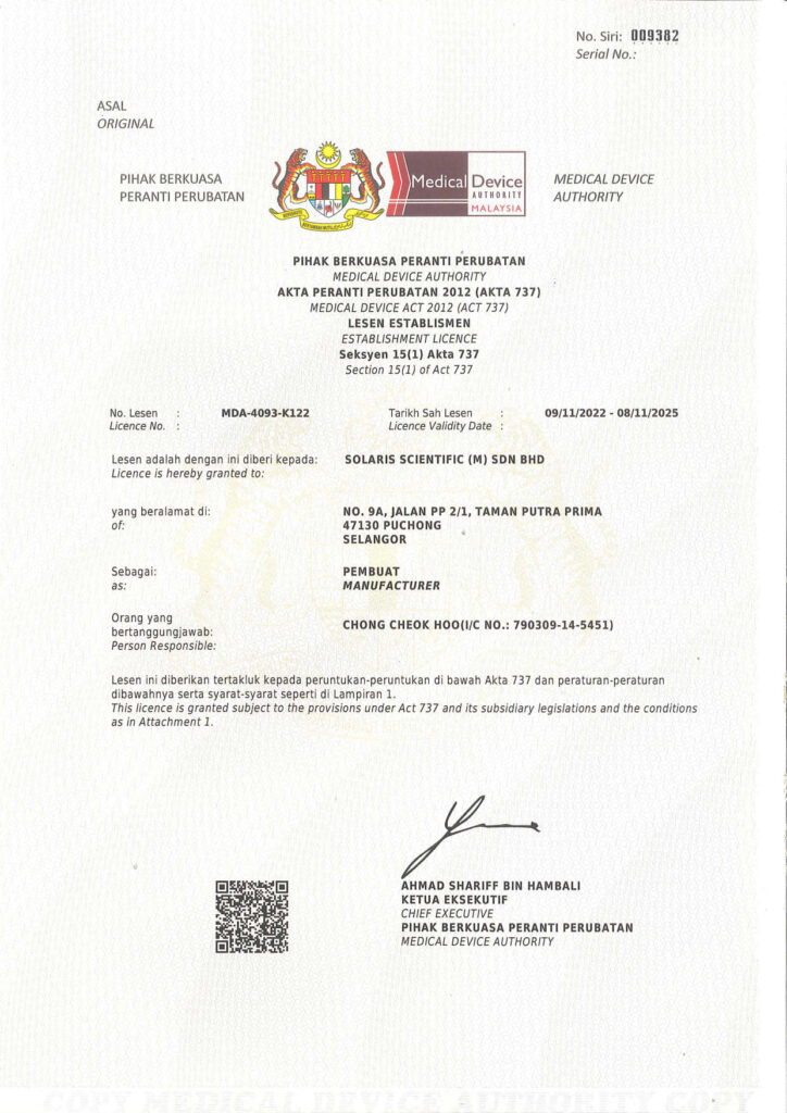 Stem Cell Malaysia Live Stem Cell Asia Petaling Jaya Selangor Certificate Original Live Stem Cell Asia - Stem Cell Center in Petaling Jaya, Malaysia