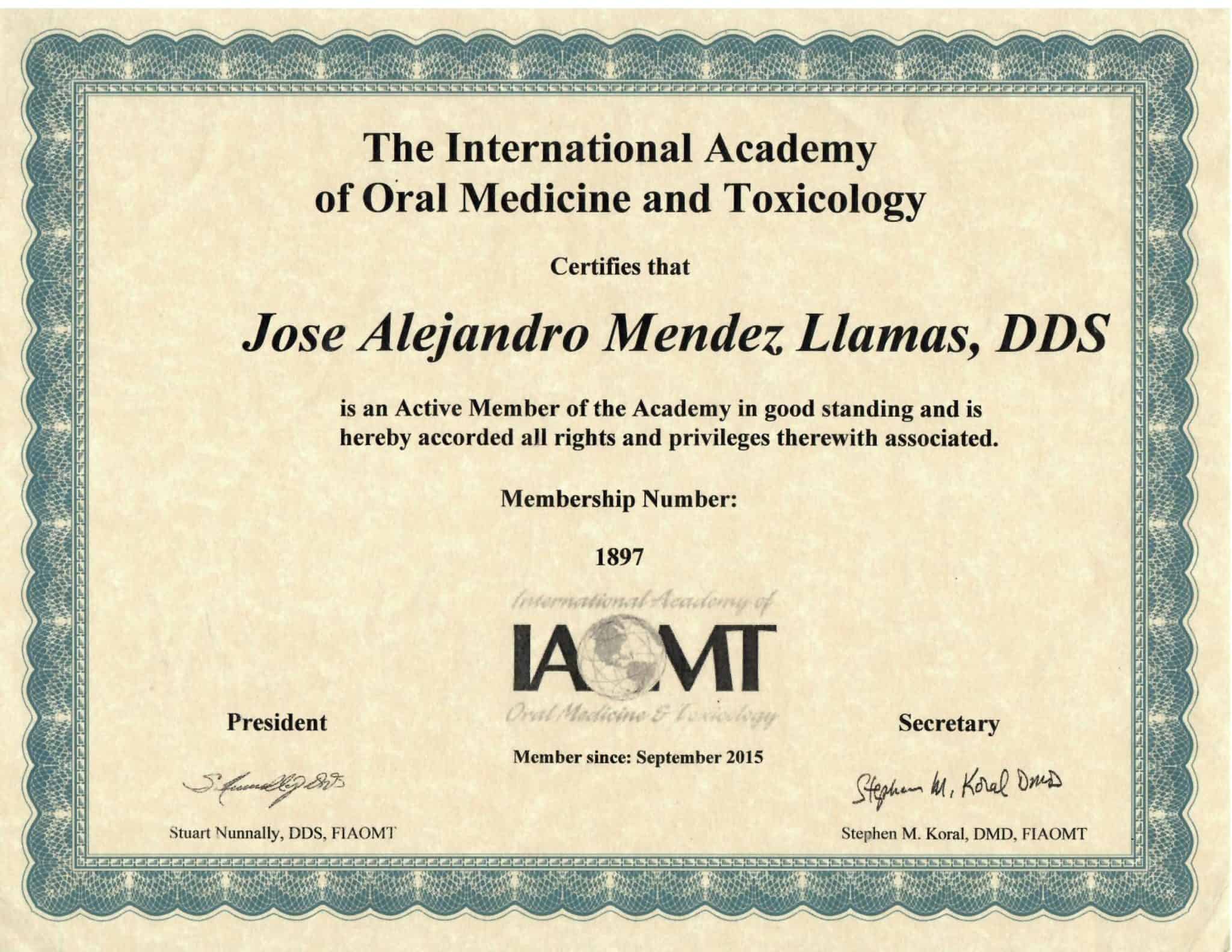 Certificate 3 Limphocare by Limphocite - Stem Cell Clinic in Tijuana, Mexico